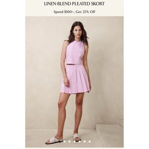 Banana Republic‎ Linen Blend Skort Medium NWT